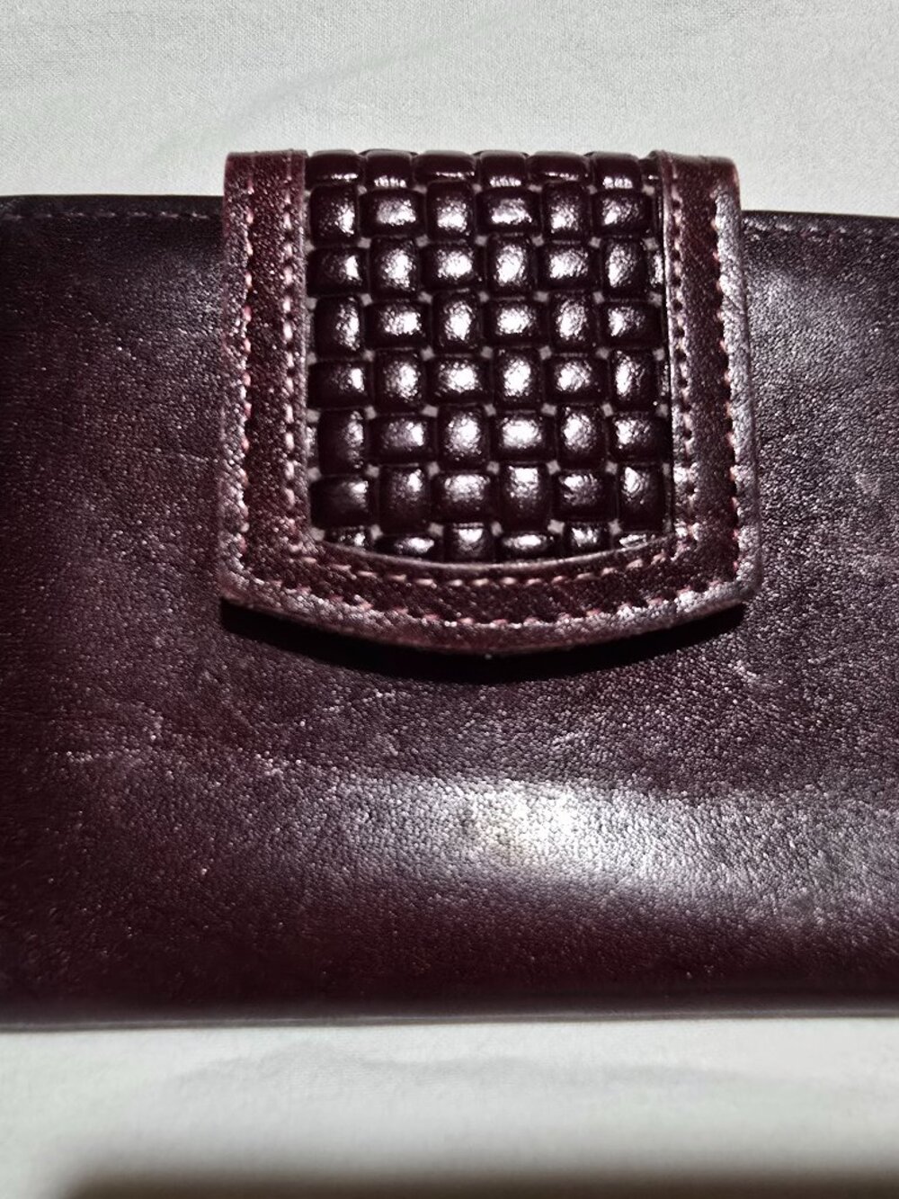 Vintage Princess Gardner Burgundy Leather Wallet - Accordion Photo Insert